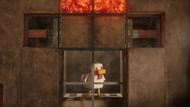 The chicken in the lava oven (Image via Warner Brothers/Mojang Studios)